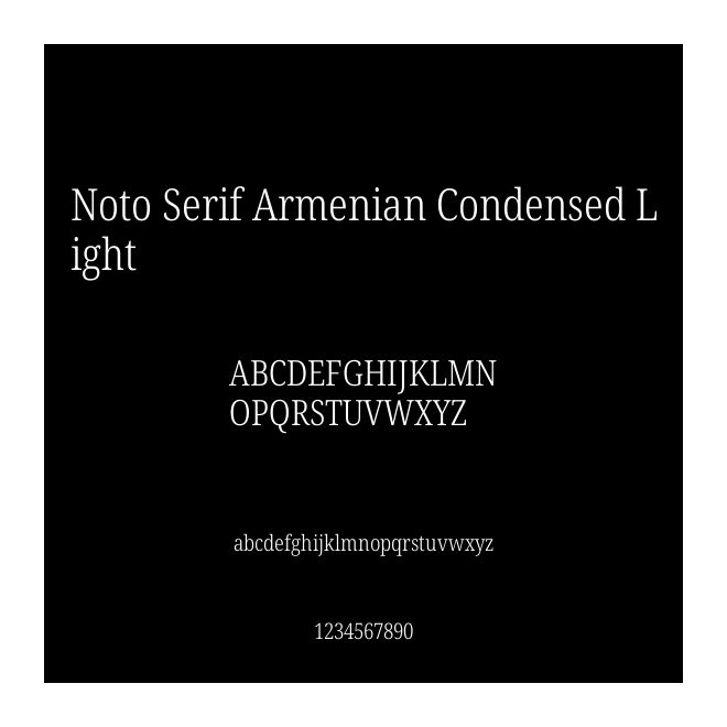 Noto Serif Armenian Condensed Light