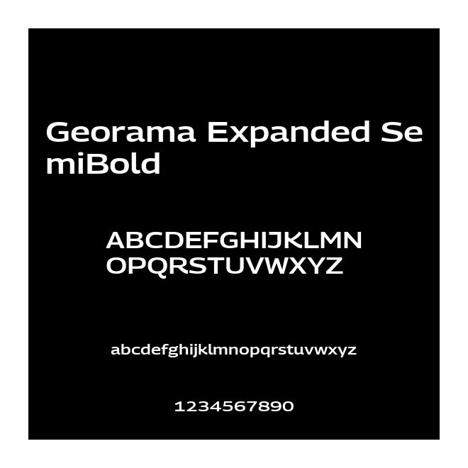 Georama Expanded SemiBold