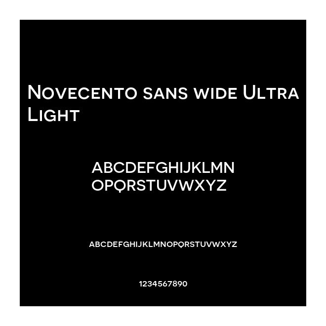 Novecento sans wide UltraLight