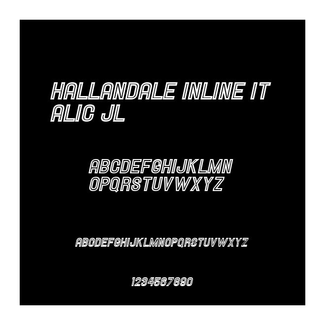 Hallandale Inline Italic JL