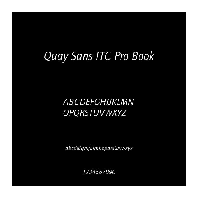 Quay Sans ITC Pro Book