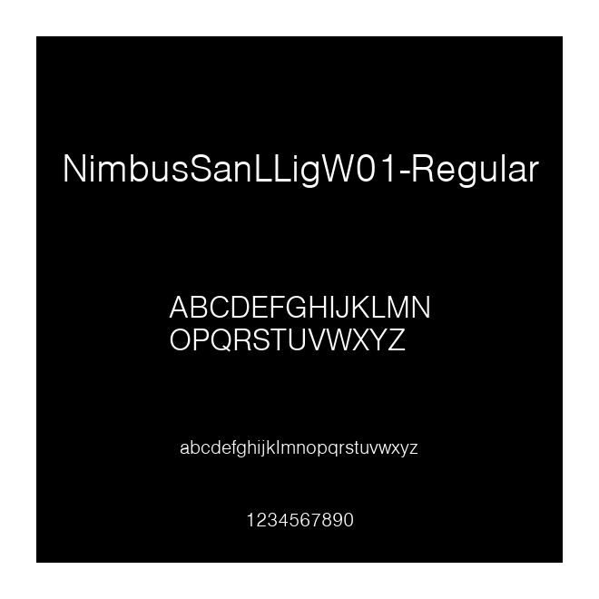 NimbusSanLLigW01-Regular