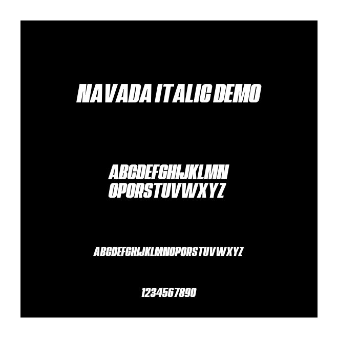 Navada Italic Demo