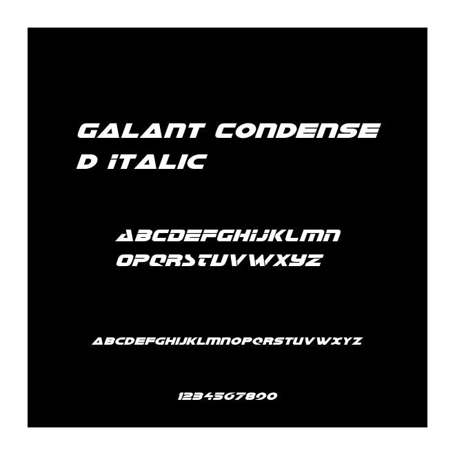 Galant Condensed Italic