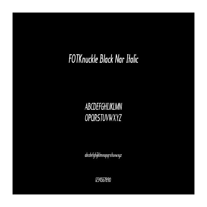 FOTKnuckle Black Nar Italic