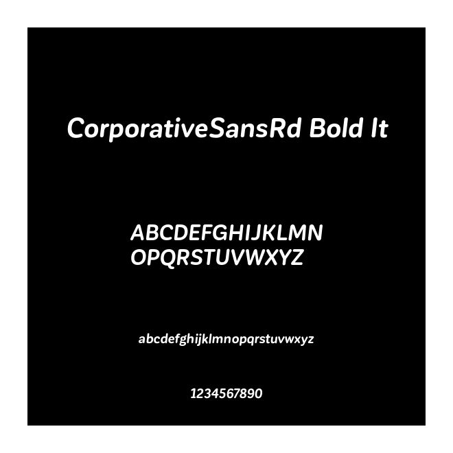 CorporativeSansRd Bold It