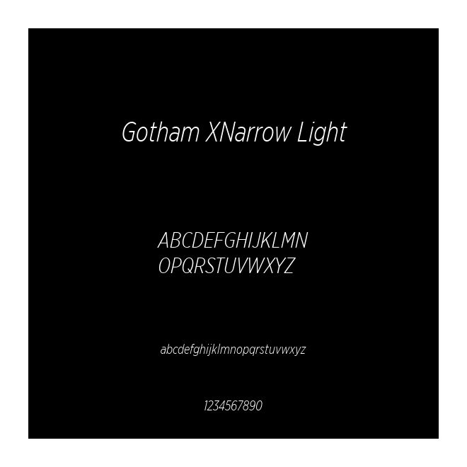 Gotham XNarrow Light