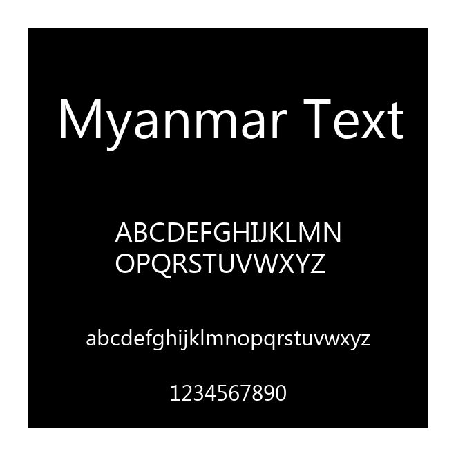 Myanmar Text