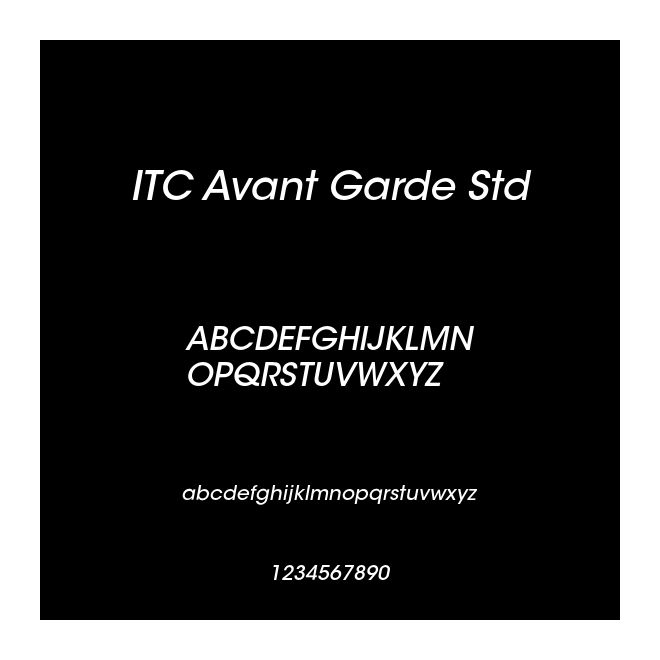ITC Avant Garde Std
