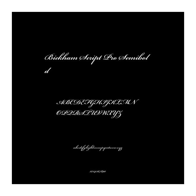 Bickham Script Pro Semibold