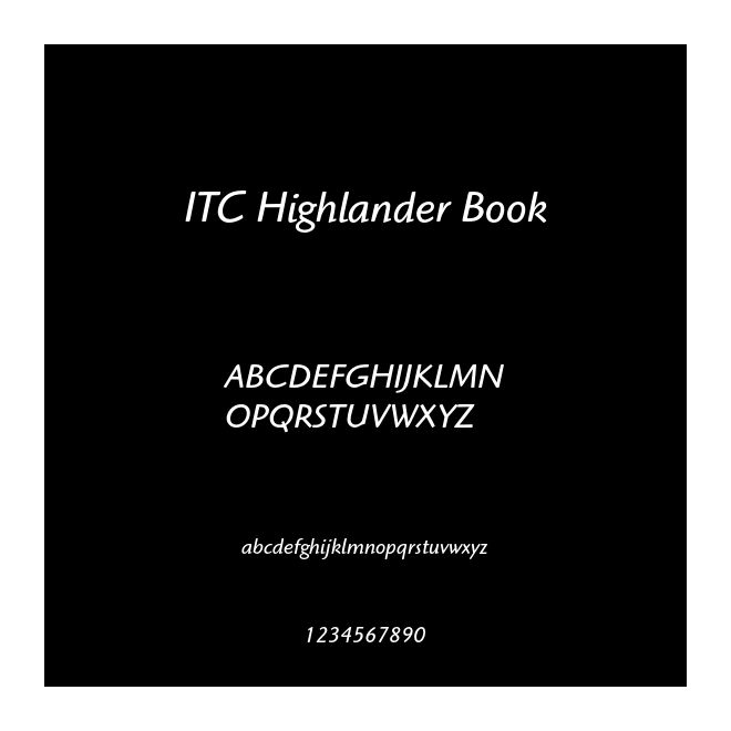 ITC Highlander Book
