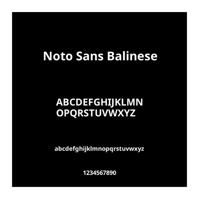 Noto Sans Balinese