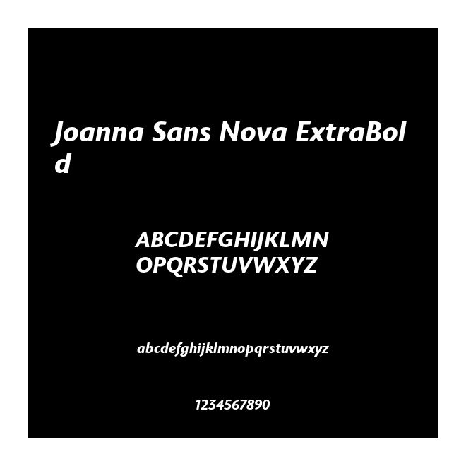 Joanna Sans Nova ExtraBold