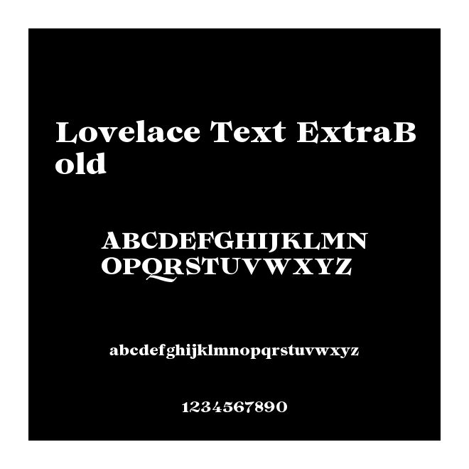 Lovelace Text ExtraBold