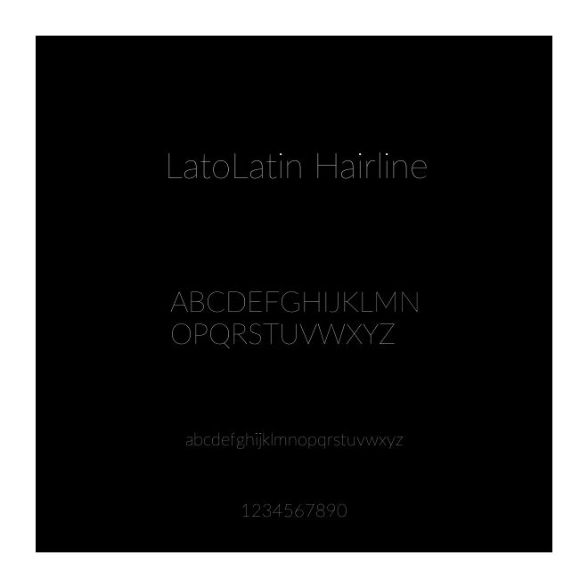 LatoLatin Hairline