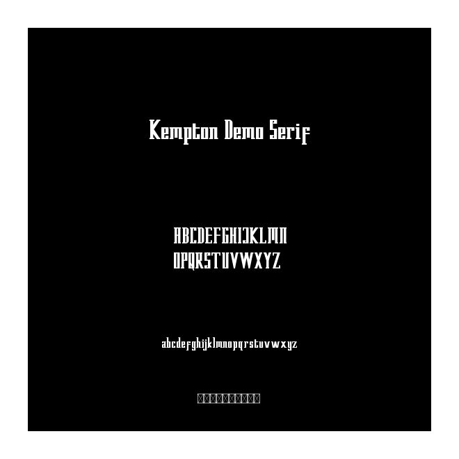 Kempton Demo Serif