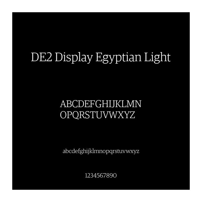 DE2 Display Egyptian Light