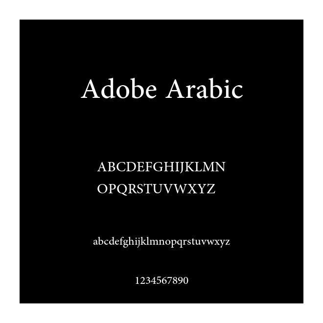 Adobe Arabic