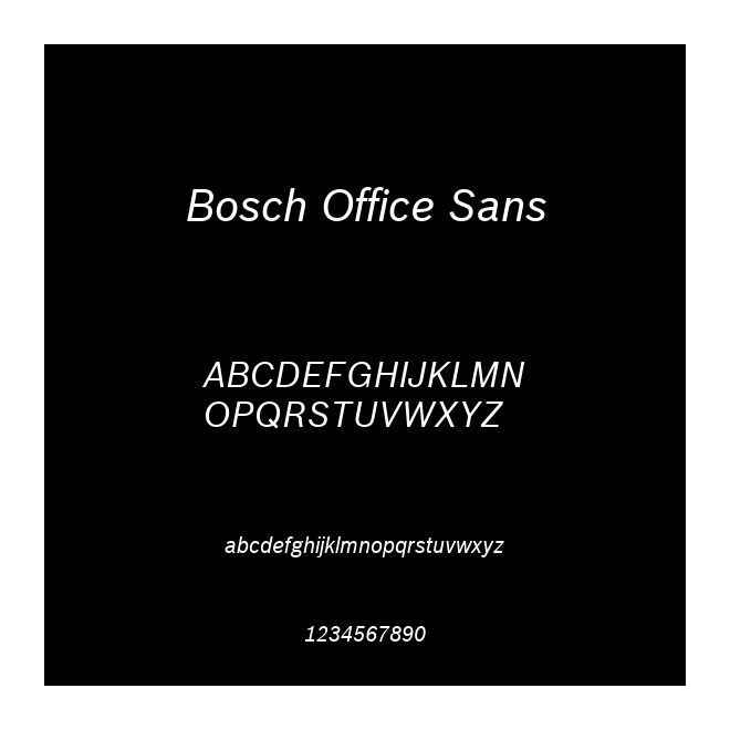 Bosch Office Sans