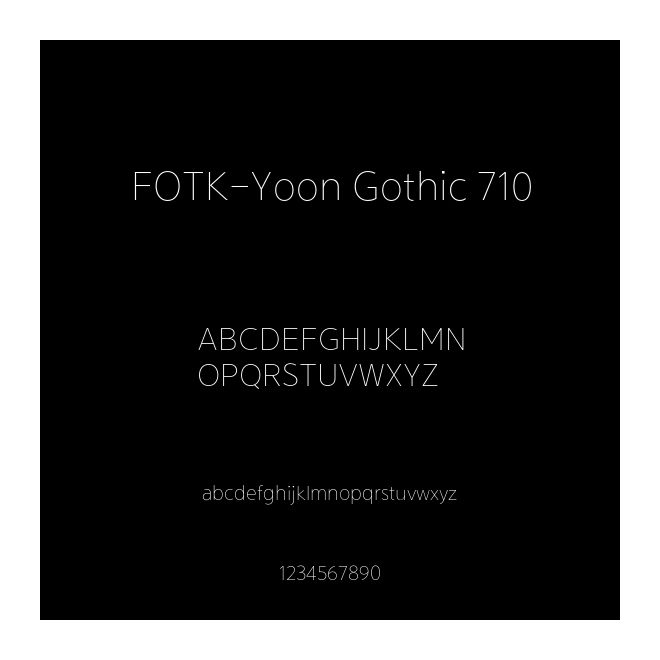 FOTK-Yoon Gothic 710