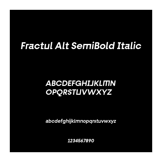 Fractul Alt SemiBold Italic