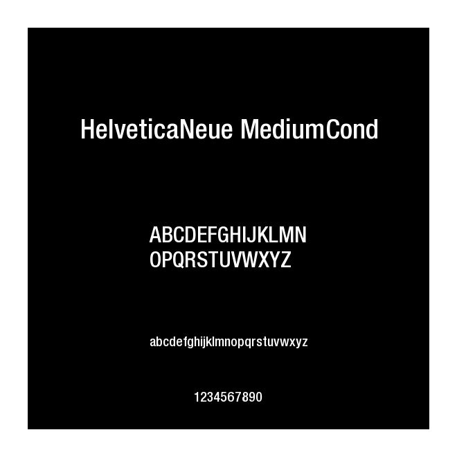HelveticaNeue MediumCond