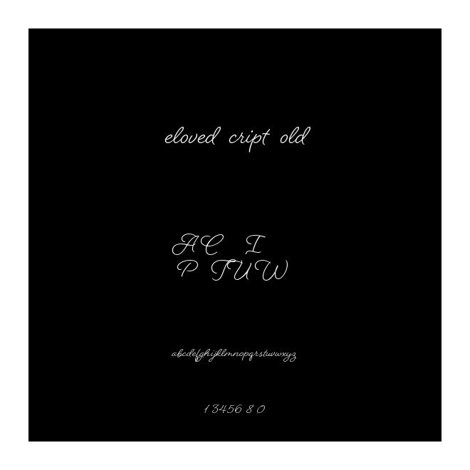 Beloved Script Bold