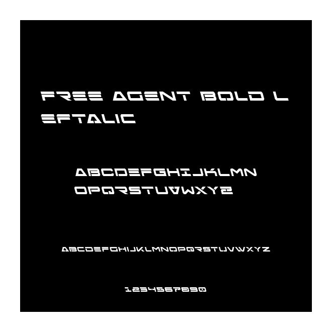 Free Agent Bold Leftalic