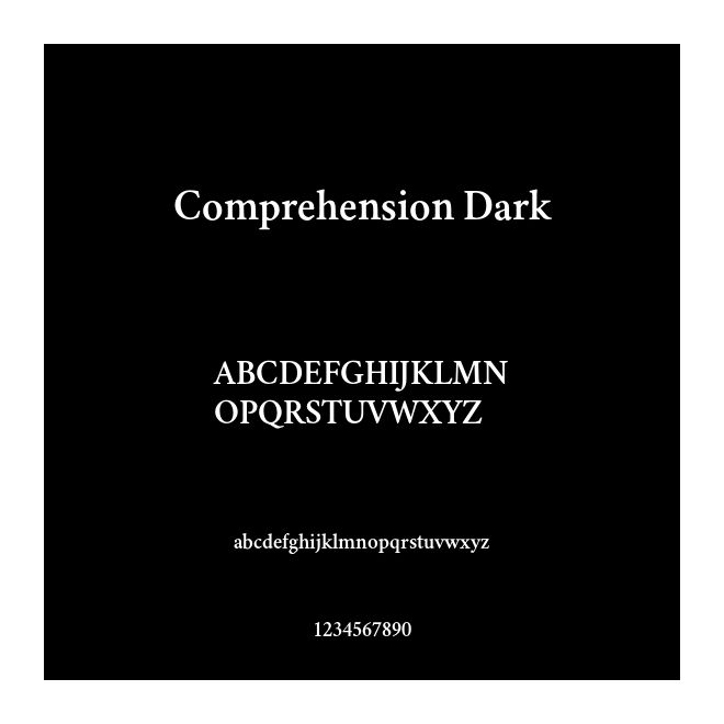 Comprehension Dark