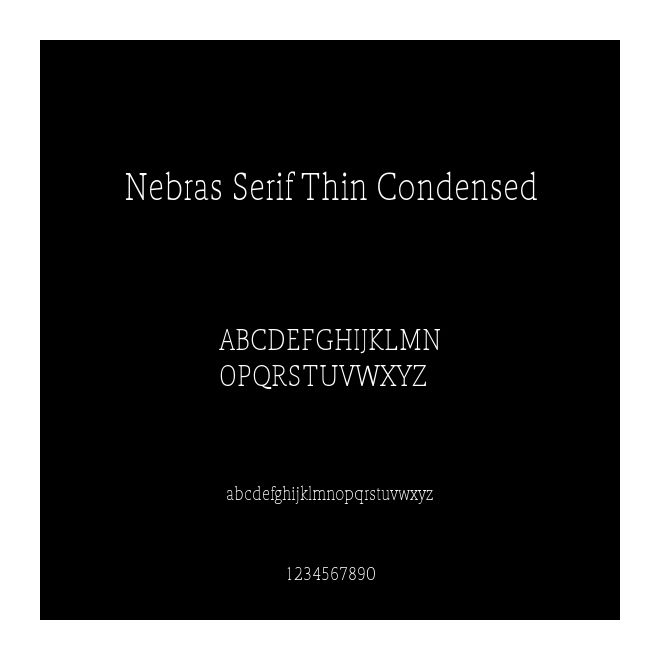 Nebras Serif Thin Condensed