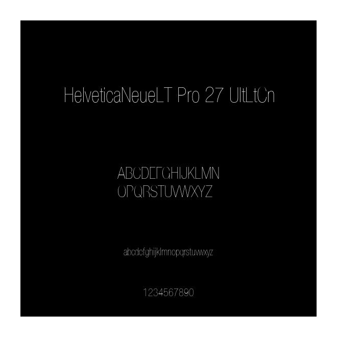HelveticaNeueLT Pro 27 UltLtCn