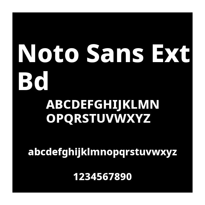 Noto Sans ExtBd