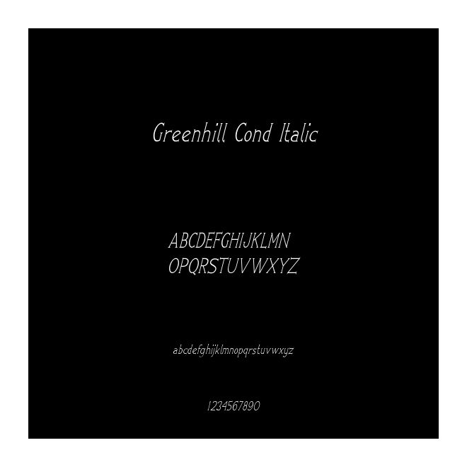 Greenhill Cond Italic
