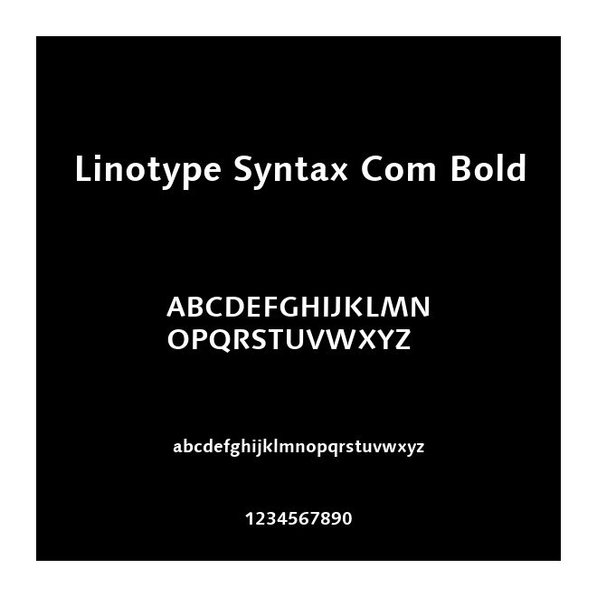 Linotype Syntax Com Bold