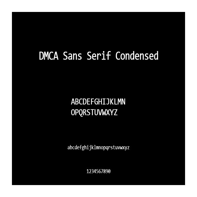 DMCA Sans Serif Condensed