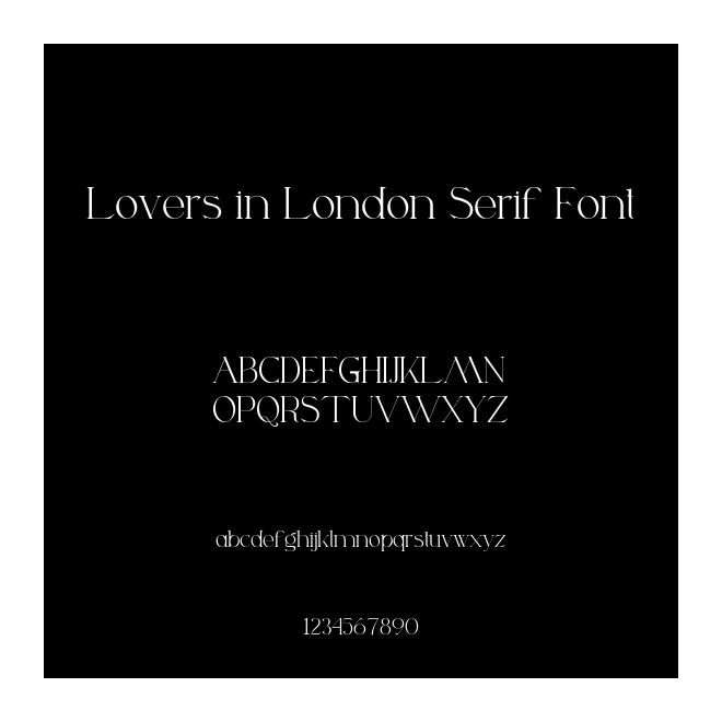 Lovers in London Serif Font