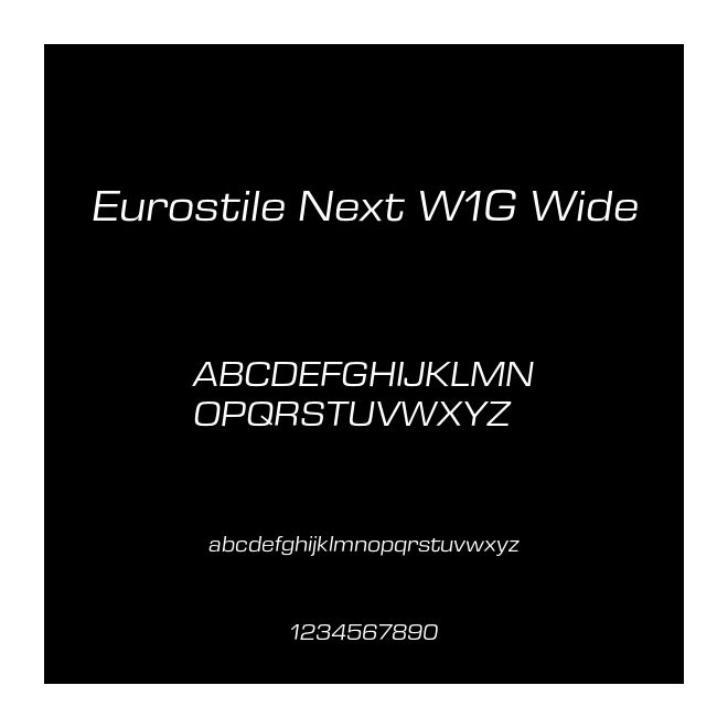 Eurostile Next W1G Wide