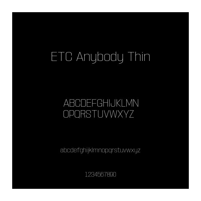 ETC Anybody Thin