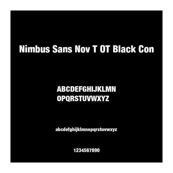 Nimbus Sans Nov T OT Black Con