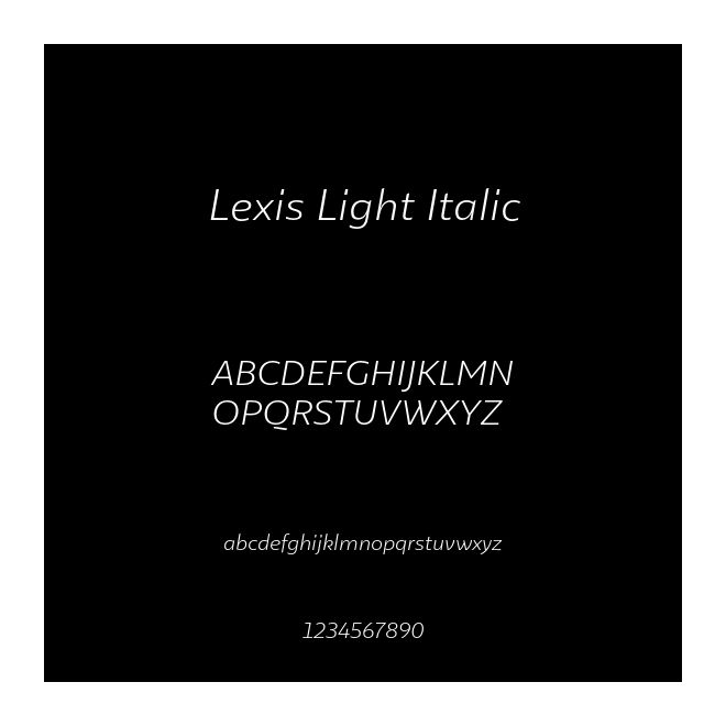 Lexis Light Italic