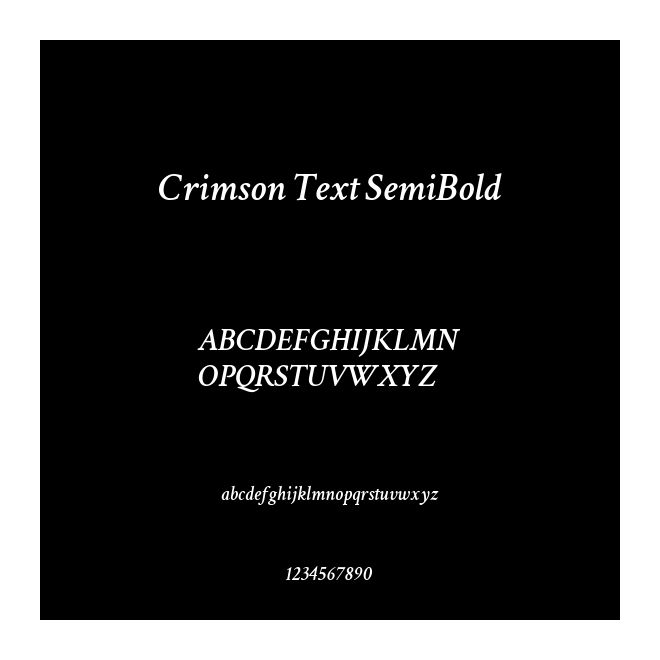 Crimson Text SemiBold
