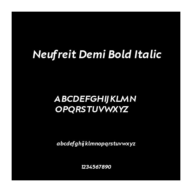 Neufreit Demi Bold Italic