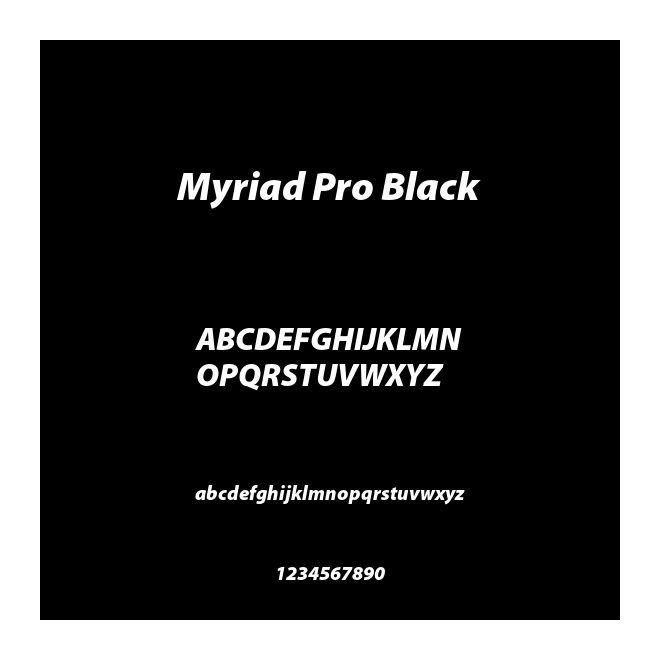 Myriad Pro Black