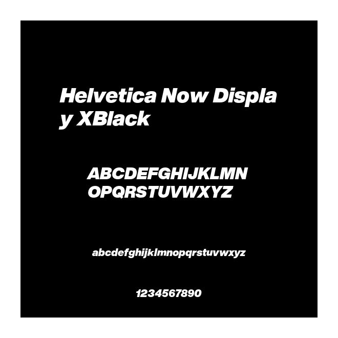 Helvetica Now Display XBlack