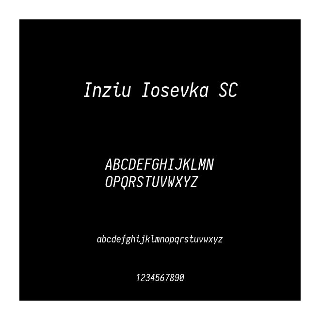 Inziu Iosevka SC