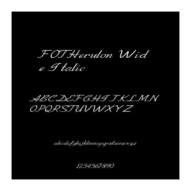FOTHerulon Wide Italic