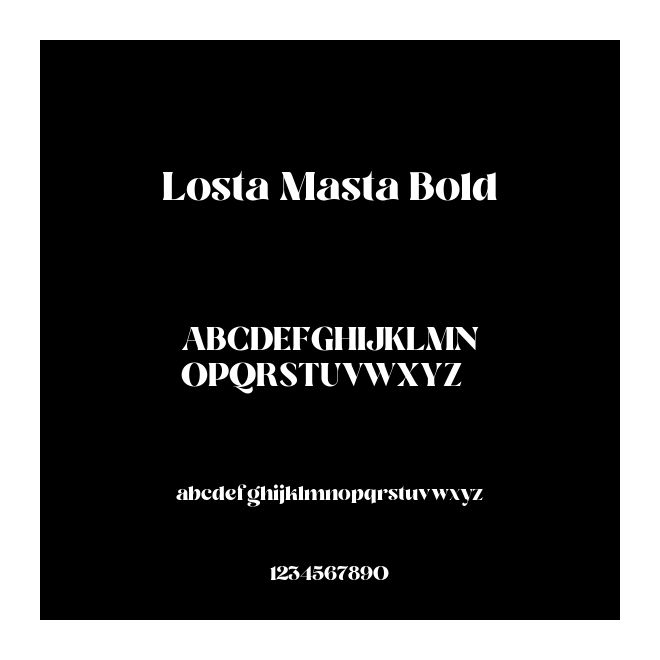 Losta Masta Bold