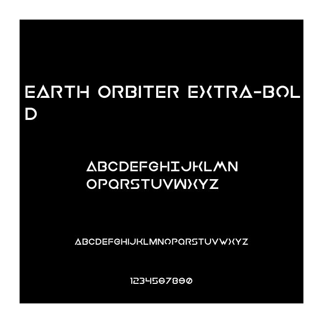 Earth Orbiter Extra-Bold