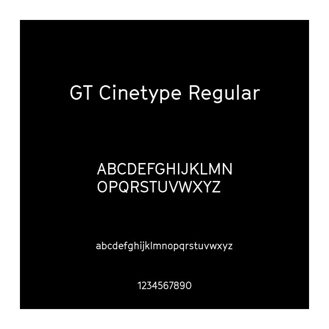 GT Cinetype Regular