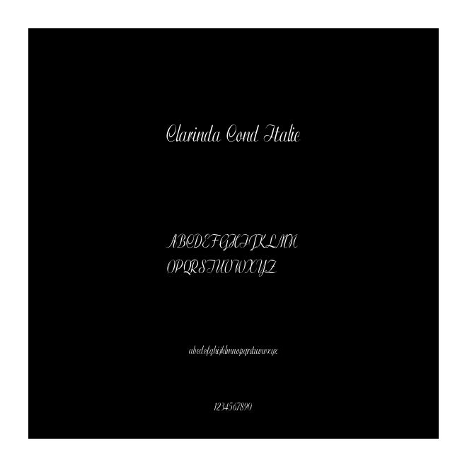 Clarinda Cond Italic